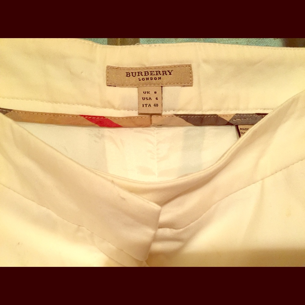 Burberry london white pants size 6